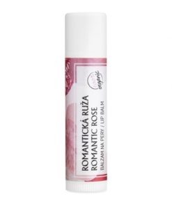 Ruža prírodný balzam na pery - prírodná kozmetika na ústa, pre zrelú pleť s prírodnými olejmi, včelím a mandľovým voskom, vitamínom E