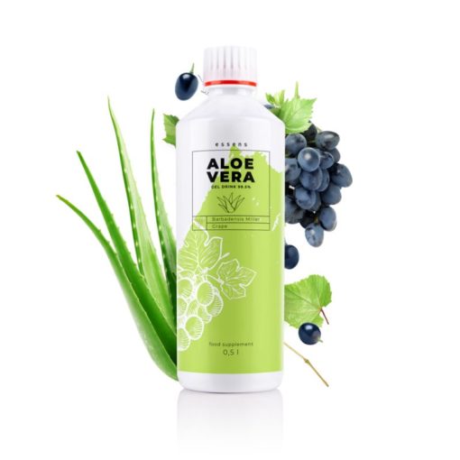 Aloe vera drink hroznový 99,5% aloe vera gel na pitie s kúskami aloe vera Barbadensis Miller, prírodný výživový doplnok. Produkty aloe vera