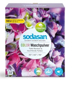 Color Compact prací prášok na farebné prádlo na citlivú pokožku bez konzervantov, z BIO mydla. Eko drogéria pre eko domácnosti. Eko pranie