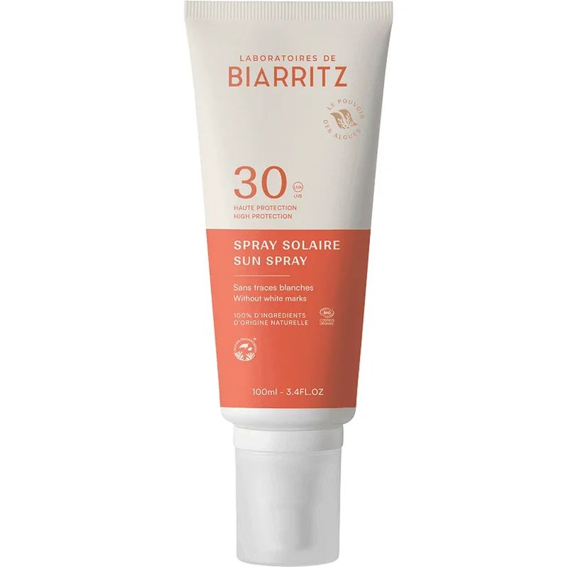 BIO spray na opaľovanie SPF30, bio opaľovací krém SPF 30, Spray zanecháva na koži jemnú vôňu bambuckého masla a kokosu, vodeodolný, nelepivý