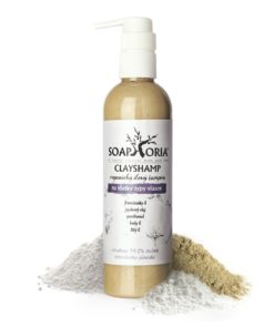 Organický ílový šampón Clayshamp na kožné plesne, ekzémy a lupienku, pri kožných problémoch, zápaloch, svrbení a podráždení. Bez chémie, sulfátov, parabénov