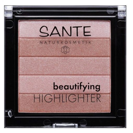 Beautifying Highlighter práškový 01 Nude - bio dekoratívna kozmetika, pre profesionálne nalíčenú, žiarivú pleť. 5 dokonalých odtieňov rozjasní tvár.