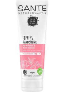BIO krém na ruky EXPRES SANTE antioxidačný účinok. Minerálny krém s vôňou mandľového oleja, minerálneho prášku, podporuje regeneráciu. 100% bio prírodná kozmetika