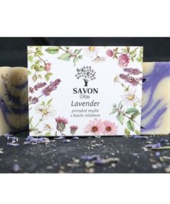 Prírodné mydlo s kozím mliekom Lavender SAVON - slovenská prírodná kozmetika na telo a tvár, vegánska kozmetika. Mydlo je vhodné na telo aj tvár, pleť.