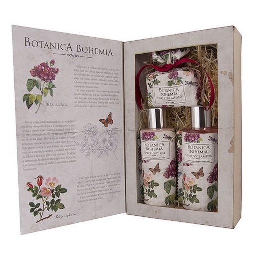 Darčeková kazeta šípky a ruža. Kozmetický darčekový balíček je originálne vymyslený ako knižka. Originálny darček pre ženu, z výrobkov prémiovej kozmetiky