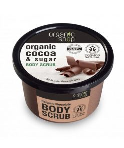 Cukrový telový peeling Belgická čokoláda s kakaovým maslom. Jemný telový peeling odstraňuje odumreté kožné bunky. 99,54% organických látok. VEGAN