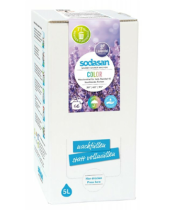 Eko prací gel COLOR Levanduľa - tekutý prací prostriedok SODASAN na farebné prádlo s BIO esenciálnymi olejmi. EKO pranie. Nízka spotreba - vysoký účinok