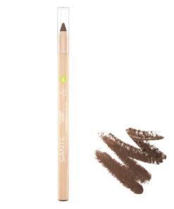 BIO Prírodná ceruzka na oči 02 hnedá s jemným zložením so včelím voskom a ricínovým olejom, aj na citlivé oči, prírodná dekoratívna kozmetika, BIO kozmetika
