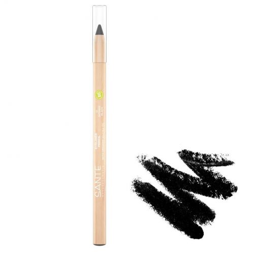 BIO Prírodná ceruzka na oči 01 Black s jemným zložením so včelím voskom a ricínovým olejom, aj na citlivé oči, prírodná dekoratívna kozmetika, BIO kozmetika