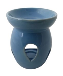 Aromalampa veľká modrá keramická s extra hlbokou miskou, je vhodná ako darček pre ženu i muža. Elegantný moderný bytový doplnok