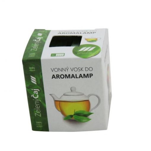 Vonné vosky Zelený čaj 8 kociek s esenciálnym olejom v palmovom vosku, vhodné pre malé aromalampy. Bez nebezpečných syntetických prísad. 100% prírodný