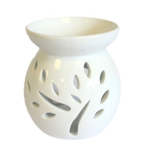 Aromalampa biela Strom malá keramická na vonné vosky, je vhodná ako darček pre ženu i muža. Elegantný moderný bytový doplnok