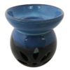 Aromalampa modro-čierna, elegantný bytový doplnok. S extra veľkou odparovacou miskou, bledohnedej farby. Darček pre ženu i muža