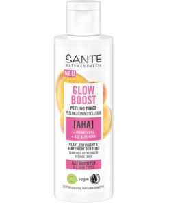 Peelingové tonikum GLOW BOOST bio okamžite zaisťuje hladšiu a napnutú pleť. AHA má exfoliačný účinok. Bez silikónov, parabénov, mikroplastov