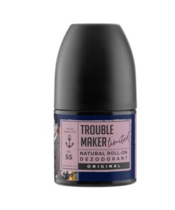 Trouble Maker pánsky roll-on deodorant Soaphoria bez hliníkových solí a alkoholu. Mužná, nápadná a charizmatická, s energiou, ktorá sa nedá ignorovať. 