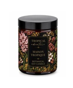 Maison Tropique botanická sójová sviečka ovocno - kvetinová tropická dovolenka. Ekologická sviečka bez toxických látok a ropných zložiek
