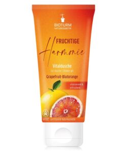 Bio sprchový gél Grapefruit a červený pomaranč s mandľovým olejom pokožku nevysušuje. Vegánske zloženie bez toxickej chémie
