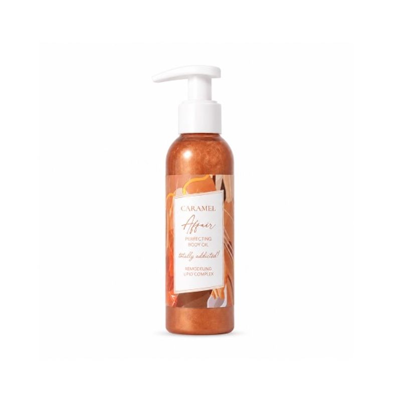 Caramel Affair skrášľujúci olej telový Soaphoria, pre suchú, mdlú, dehydratovanú a pokožku so sklonom k strate pružnosti a viditeľným prejavom celulitídy.