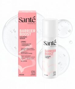 Barrier Boost sérum Sante BIO na veľmi citlivú pleť bez alkoholu a bez parfému. Obsahuje pantenol a ceramidy na posilnenie kožnej bariéry